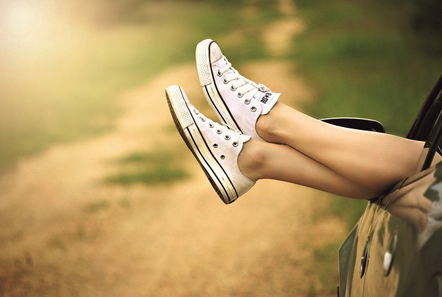 Close-up of a pair of supportive athletic shoes, highlighting the importance of proper footwear for effective physiotherapy and rehabilitation.
